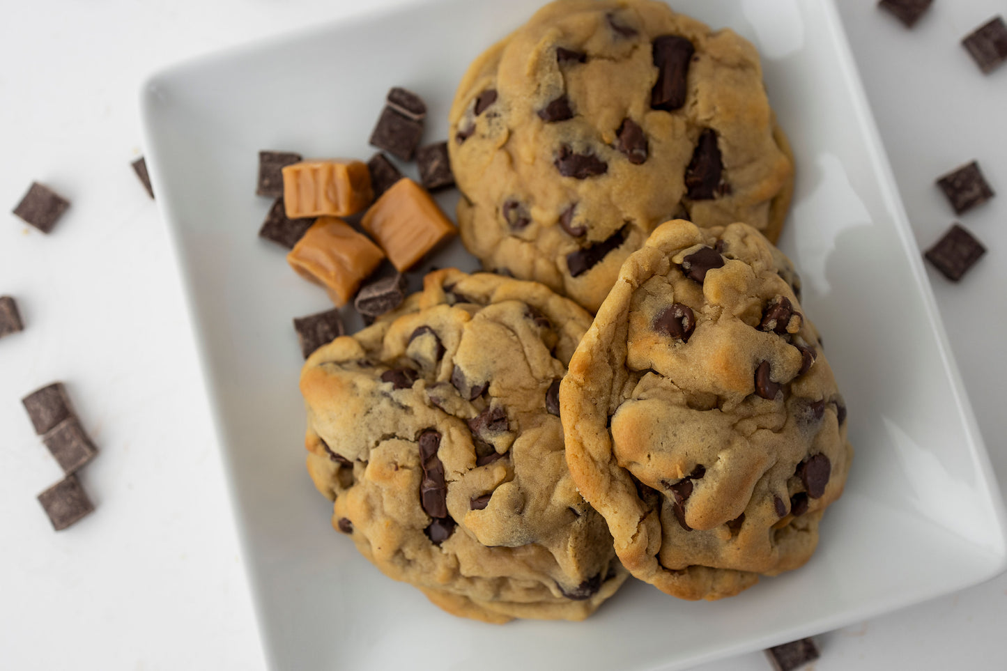 Salted Carmel Chocolate Chip Cookies